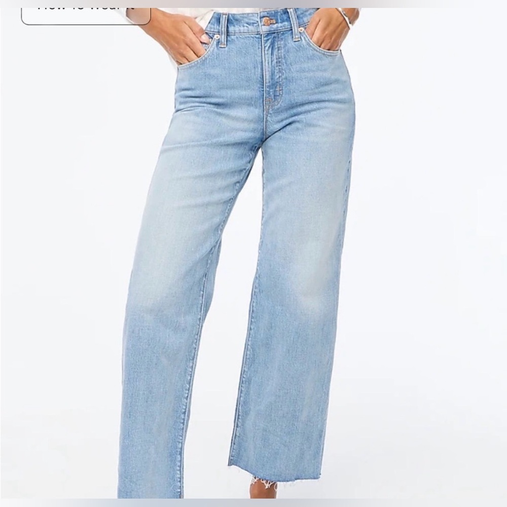 J crew 33 Tall Wide-leg crop jean in all-day stretch